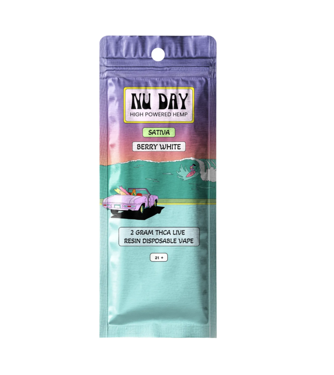 Nu Day – Berry White  2 Gram THCA Live Resin Disposable Vape (Sativa)