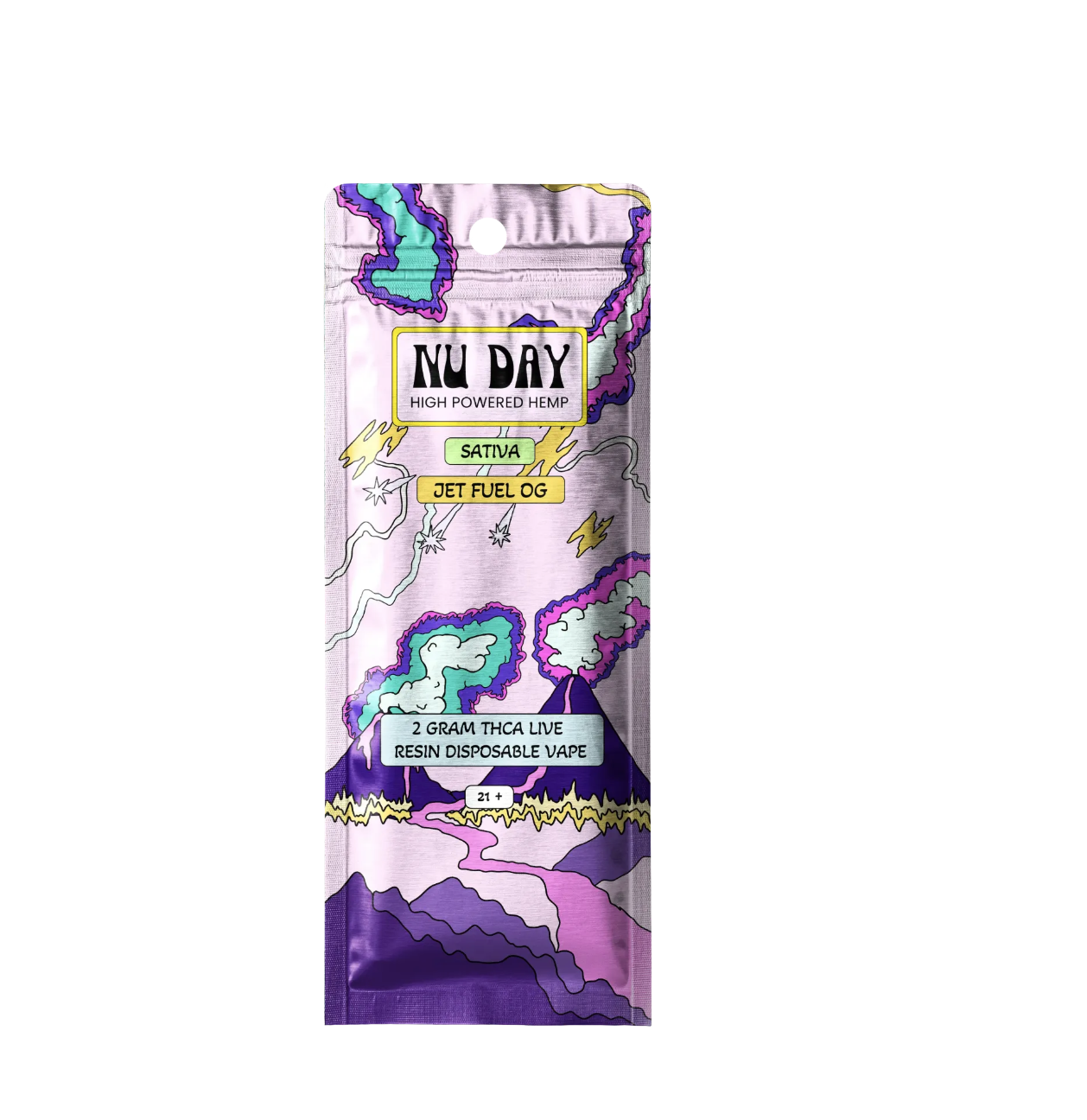 Nu Day – Jet Fuel OG  2 Gram THCA Live Resin Disposable Vape (Sativa)