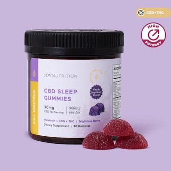 Joy Nutrition Full Spectrum Sleep Gummies with CBD, CBN, THC & Melatonin