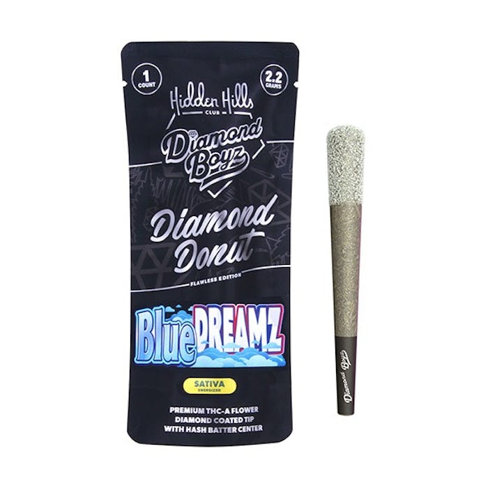 Hidden Hills Club Blue Dreamz Diamond Donut 2.2g Hash Hole Pre-Roll (Sativa)